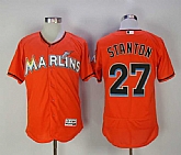 Miami Marlins #27 Giancarlo Stanton Orange Flexbase Collection Stitched Jersey,baseball caps,new era cap wholesale,wholesale hats